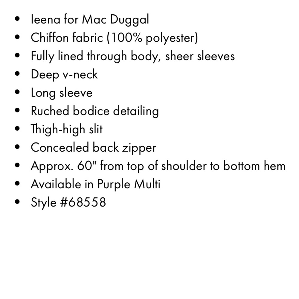 MAC DUGGAL ✨ Long Sleeve Dress, Wedding Guest | purple, flowers - Picture 8 of 9
